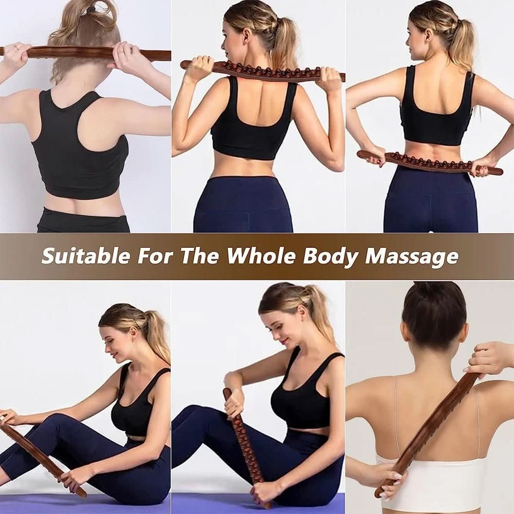 Sylvaneo – Bâton De Massage Gua Sha En Bois Naturel Pour Détente Musculaire