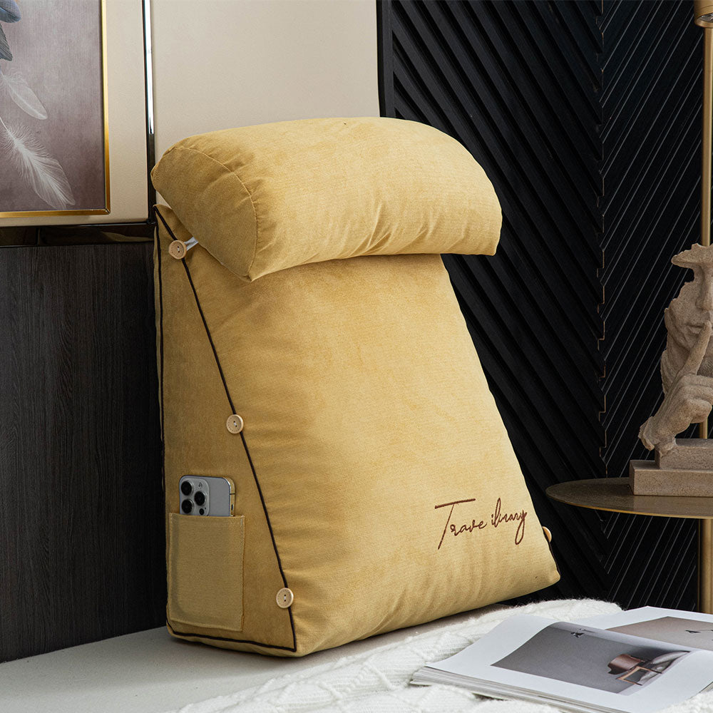 Lunara – Reading Pillow with Ergonomic Backrest and Luxury Fringes